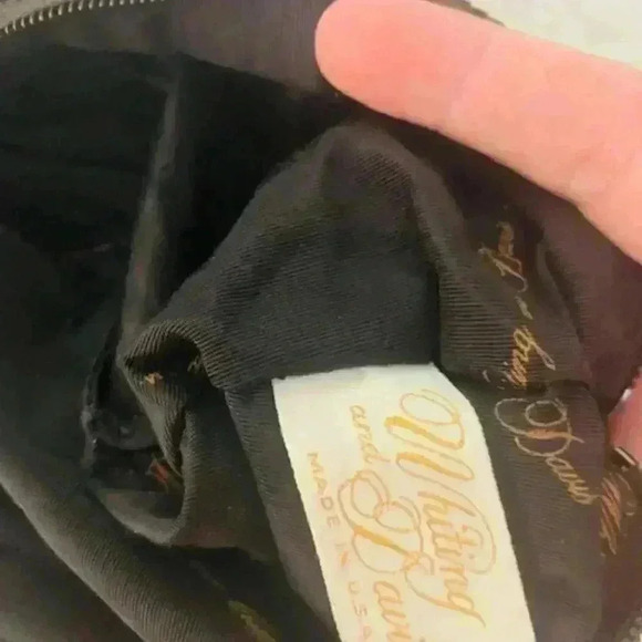 Whiting & Davis Vintage Black Mesh Crossbody Bag - Picture 5 of 5